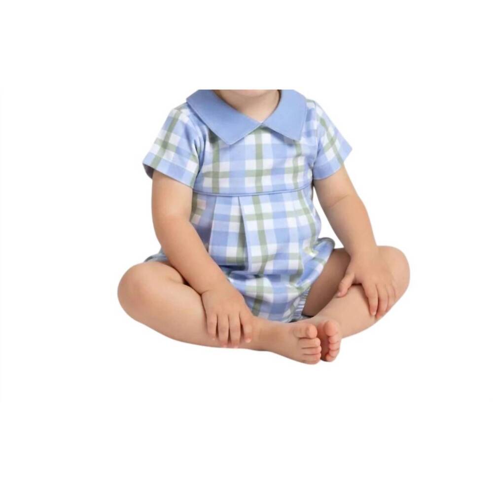 NEW BABY LOREN boy's jon bubble in blue plaid